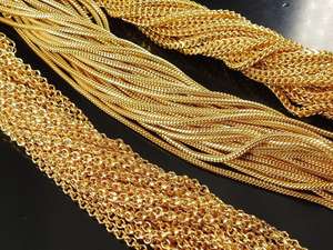 Chaîne à maillons épais en laiton plaqué or 14K pour la fabrication de bijoux religieux, longueur personnalisée, fournitures artisanales, composants DIY faits à la main - Product Image 3