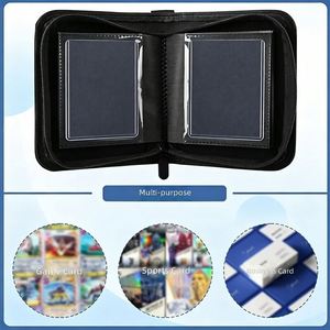 Porte-cartes PU texture diamant 3x4 avec 40 emplacements pour cartes TCG, insertion latérale, classeur à feuilles mobiles pour collection à grille unique - Product Image 3