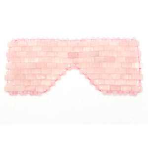 Masque pour les yeux en perles de cristal naturel faites à la main, artisanat de guérison en cristal, avec boîte pour cadeaux, vente en gros - Product Image 5