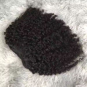 Paquet de cheveux naturel noir 8-28 pouces <span class=keywords><strong>Afro</strong></span> crépus Curl Style droite trame de cheveux humains en gros brésilien Remy vierge - Product Image 3