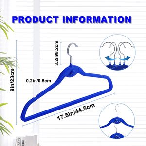 Multi-Color Premium Velvet <strong>Hangers</strong> with <strong>Mini</strong> Hooks Non Slip Space Saving Cascading Clothes <strong>Hangers</strong> - Product Image 2