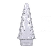 Décoration de Noël en verre de luxe avec lumières LED pour intérieur, options de couleurs personnalisées