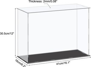 Cube en plexiglas transparent 15 x 13 x 11 cm, boîte de rangement transparente, <span class=keywords><strong>petite</strong></span> <span class=keywords><strong>vitrine</strong></span> anti-poussière <span class=keywords><strong>pour</strong></span> objets de <span class=keywords><strong>collection</strong></span> - Product Image 2