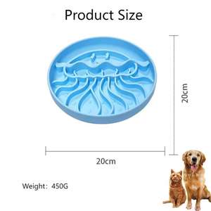 Durevole BPA-Free Silicone lento alimentatore ciotola per animali domestici moderna meduse a forma di ciotola automatica cibo per cani - Product Image 5