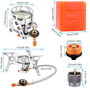 3900W Màu Xanh Lửa Lõi Đồng Trọng Lượng Nhẹ Có Thể Gập Lại Windproof Ngoài Trời Di Động Cắm Trại Bếp <span class=keywords><strong>Gas</strong></span> Với Piezo Đánh Lửa - Product Image 4