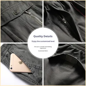 Pantalones <span class=keywords><strong>Cargo</strong></span> para Hombre, Verano 2025, Nuevos, Ligeros, Transpirables, con Cordón, Multibolsillos, Casuales - Product Image 3