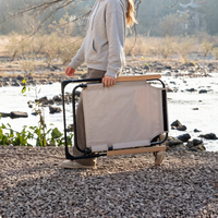 Chaise de camping pliable à dossier haut réglable, 60 cm extra large, mobilier d'extérieur portable, plage, pêche, pique-nique, patio, pelouse, acier