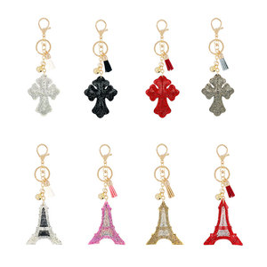 Sáng Tạo Món Quà Nhỏ Phụ Kiện Túi Mới Rhinestone Flannel Tóc Bóng Keychain Mặt Dây Chuyền Trái Cây Hoa Nhà Máy Hình Dạng Phong Cách Sang Trọng - Product Image 6