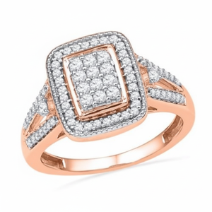 Women's 3/4 Carat Real Round Natural Diamond <b>Studded</b> Ring Best Anniversary Gift Product Category - Product Image 2