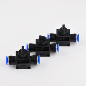 HVFF-8 ข้อต่อระบบนิวเมติก 6 ทาง วาล์วควบคุมแบบมือ 12 ข้อต่อท่อลม วาล์วควบคุมการไหลแบบปรับเร็ว ทำจากพลาสติก - Product Image 4