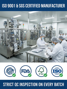 ถุงซิปล็อคแบบตั้งได้ พิมพ์ลายตามสั่ง พร้อมหน้าต่างทรงกลม สำหรับบรรจุภัณฑ์ขนมขบเคี้ยว เช่น ถั่วรวม ผลไม้อบแห้ง ข้าวโพดคั่ว ช็อกโกแลต - Product Image 5