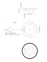 Haut-parleur Kingwei 57 mm en Mylar, 8 ohms, 2 W, avec cadre métallique et câbles, SPL élevé 93 dB pour systèmes d'alarme/de sécurité et boîtes vocales