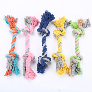 Jouet à mâcher pour <span class=keywords><strong>chien</strong></span> en corde de coton de petite taille, 18 cm, amusant, interactif, durable, indestructible, résistant aux morsures, accessoire pour animaux de compagnie - Product Image 1