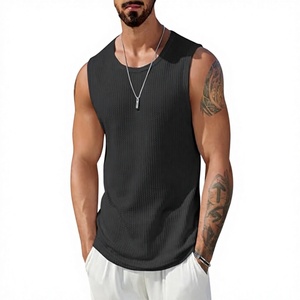 Men's Quick Dry Breathable Knitted Sporty <b>Workout</b> <b>Tank</b> <b>Top</b> Gym Muscle Tee Fitness Bodybuilding Sleeveless - Product Image 3