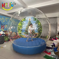 Globe de neige gonflable géant de taille humaine, dôme transparent pour cabine photo de Noël
