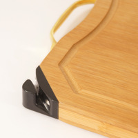 Planche à découper en bois de bambou, outil de boucher multifonctionnel, intelligent et Unique avec aiguisoir de couteaux 1 pièce