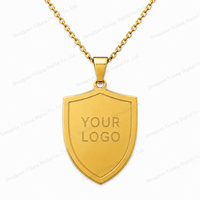 Pendentif personnalisé en acier inoxydable 316, breloque en métal doré à graver, bijoux OEM, pendentif personnalisé pour cadeau promotionnel