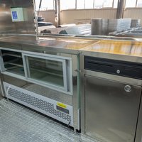 AUSTAR Camion de restauration entièrement équipé en aluminium, remorque de concession, stand de crème glacée et de limonade, petite camionnette transformée en cuisine mobile