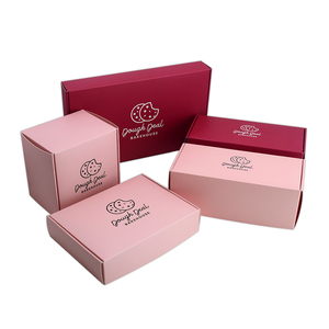 กล่องโดนัทและคุกกี้สีชมพูสำหรับคริสต์มาสแบบขายส่งพร้อมช่องใส่ขนม - Product Image 3