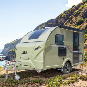 Custom Color Lightweight Modern Travel Trailers Campers Mini 2 Person Camping Trailer <strong>Caravans</strong> for Outdoor - Product Image 1