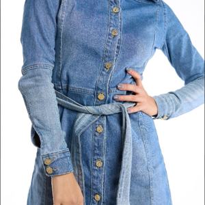 Chaqueta Vaquera Personalizada, Nueva, Moderna y en Oferta, Vestido Vaquero Informal y Moderno de Manga Larga, Vestido de Verano para Mujer - Product Image 4