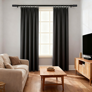 <span class=keywords><strong>Tringle</strong></span> à <span class=keywords><strong>rideau</strong></span> noire, tringles à rideaux <span class=keywords><strong>pour</strong></span> fenêtres, <span class=keywords><strong>tringle</strong></span> à <span class=keywords><strong>rideau</strong></span> longue et robuste <span class=keywords><strong>pour</strong></span> porte <span class=keywords><strong>coulissante</strong></span> 8086 - Product Image 1