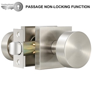 Youkeyhomi Hot Selling Zink All-Function Entree Entree Sleutel Privacy Passage <span class=keywords><strong>Dummy</strong></span> Vierkante Deurknop Handvat Slot Satijn Nikkel - Product Image 6