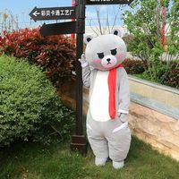 Nouveau gris ours poupée Cosplay Costume ours mascotte Performance accessoire Costume mignon ours poupée Costume