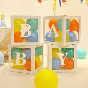 Balloon Balloons Custom Baby Shower Decorations Gift Balloon Boxes Transparent Balloons Boxes Decor With Letters