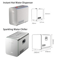 Jnod 4 en 1, machine à eau gazeuse et à soda électronique chaude et froide sous le comptoir, distributeur d'eau chaude instantanée électrique