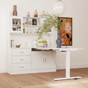 Lifting Dining <span class=keywords><strong>Table</strong></span> Island mit eingebautem <span class=keywords><strong>Pantry</strong></span>-Schrank bietet flexiblen Platz und Stauraum für den Küchen-Ess bereich - Product Image 1