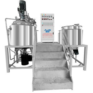 Mélangeur homogénéisateur sous vide pour produits chimiques cosmétiques, capacité de 500 L, contrôle PLC, pompe à engrenages, haute efficacité - Product Image 1