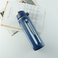 Bouteille d'eau en verre borosilicate de qualité supérieure, élégante et écologique, 600 ml