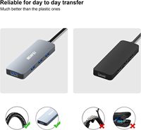 Hub USB 3.0 BENFEI de 4 Puertos, Hub USB Ultradelgado con Cable Extendido de 1 Metro, Compatible con MacBook, Mac Pro, Mac Mini, iMac