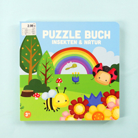Livre éducatif avec impression personnalisée de scènes fleurs arc-en-ciel, pièces, livre d'apprentissage, Puzzle pour enfants