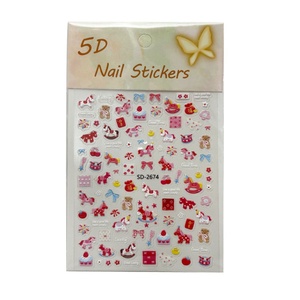 Hot Selling Year of the Horse Pattern Nail <b>Stickers</b> 3D 5D Bow Nail Decoration Factory Wholesale Customization - Product Image 6