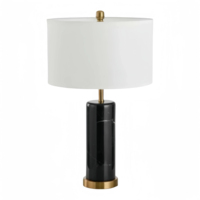 Lampe de table moderne et unique en marbre pour la décoration intérieure, grande lampe de chevet pour chambre d'hôtel, alimentation électrique, métal