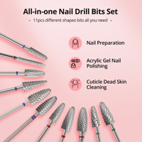 Fraise conique professionnelle pour ongles, outils de manucure, 2,35 mm, OEM ODM, vente en gros, fraise à ongles en carbure de tungstène