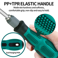 Perangkat Obeng Presisi 18-in-1 dengan Mata Obeng Torx Phillips Slotted, Gagang Plastik 120mm, untuk Perbaikan Ponsel dan Laptop