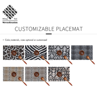 Vente directe usine – Sets de table décoratifs en cuir grainé animalier pour cuisine, dessous de plat en vinyle pour dîner, décoration d'hôtel