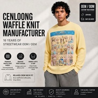Fabrication de vêtements streetwear Cenloong, sweat-shirt à col rond personnalisé pour homme, fabricant de pulls
