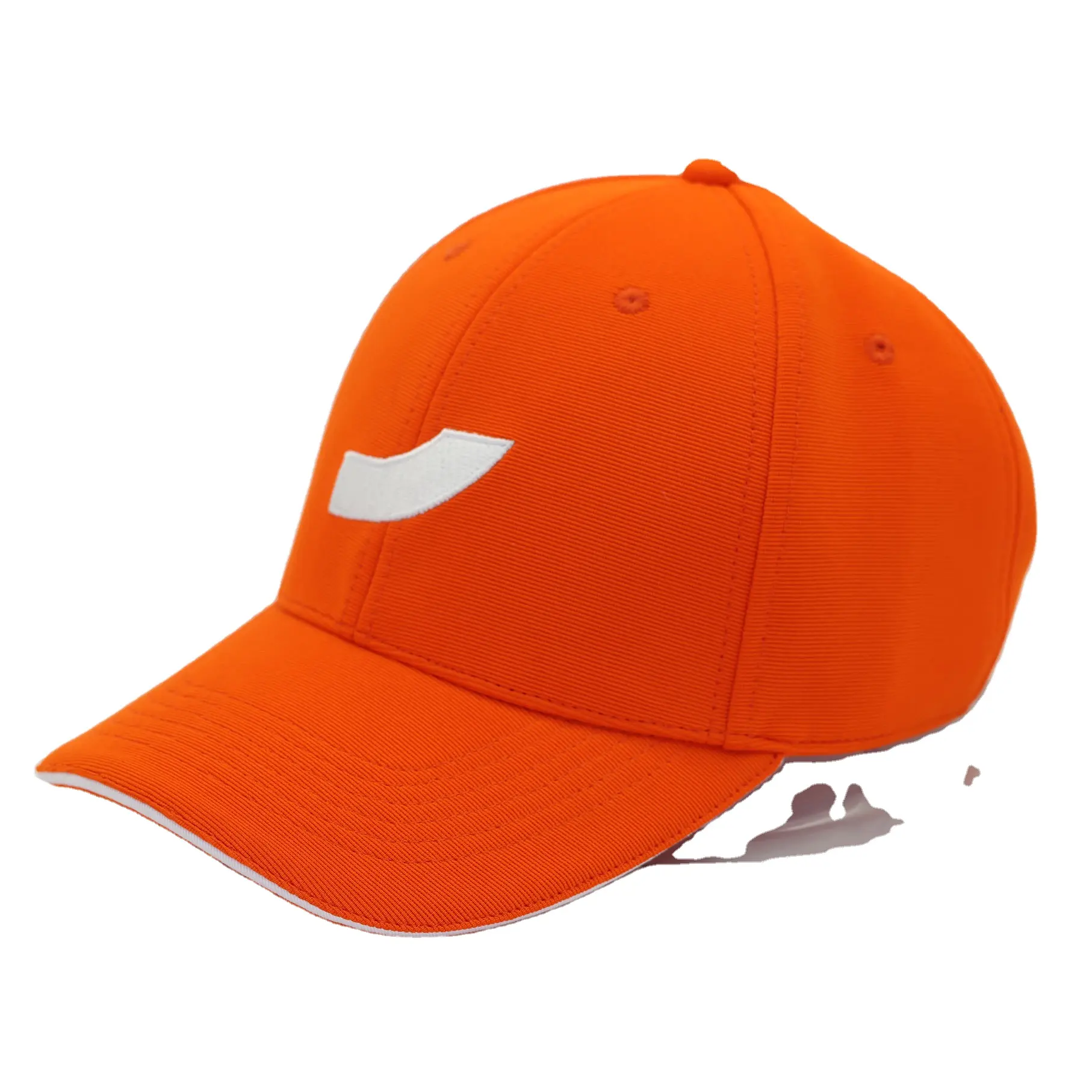 2024 nuevo deporte moda borde curvo bordado alta calidad Color negro perfil medio tela gorra de béisbol