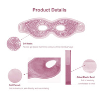 Masque oculaire en gel rafraîchissant avec trous pour les yeux, compresses froides pour les poches et les gonflements, compresse chaude et froide réutilisable, gel pack chaud et froid