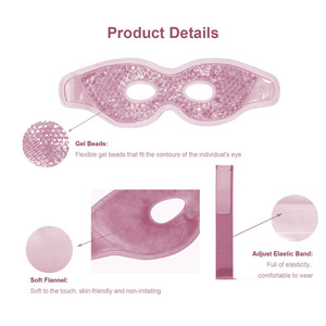 Masque oculaire en gel rafraîchissant avec trous pour les yeux, compresses froides pour les poches et les gonflements, compresse chaude et froide réutilisable, gel pack chaud et froid - Product Image 2