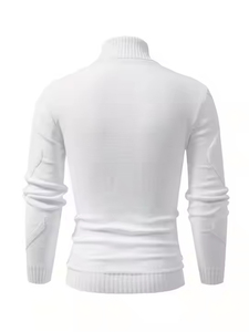 Suéter de <span class=keywords><strong>Cuello</strong></span> <span class=keywords><strong>Alto</strong></span> Personalizado para <span class=keywords><strong>Hombre</strong></span>, Diseño Casual de Punto Grueso, Nuevo Modelo de Invierno, con Logotipo Personalizado - Product Image 4