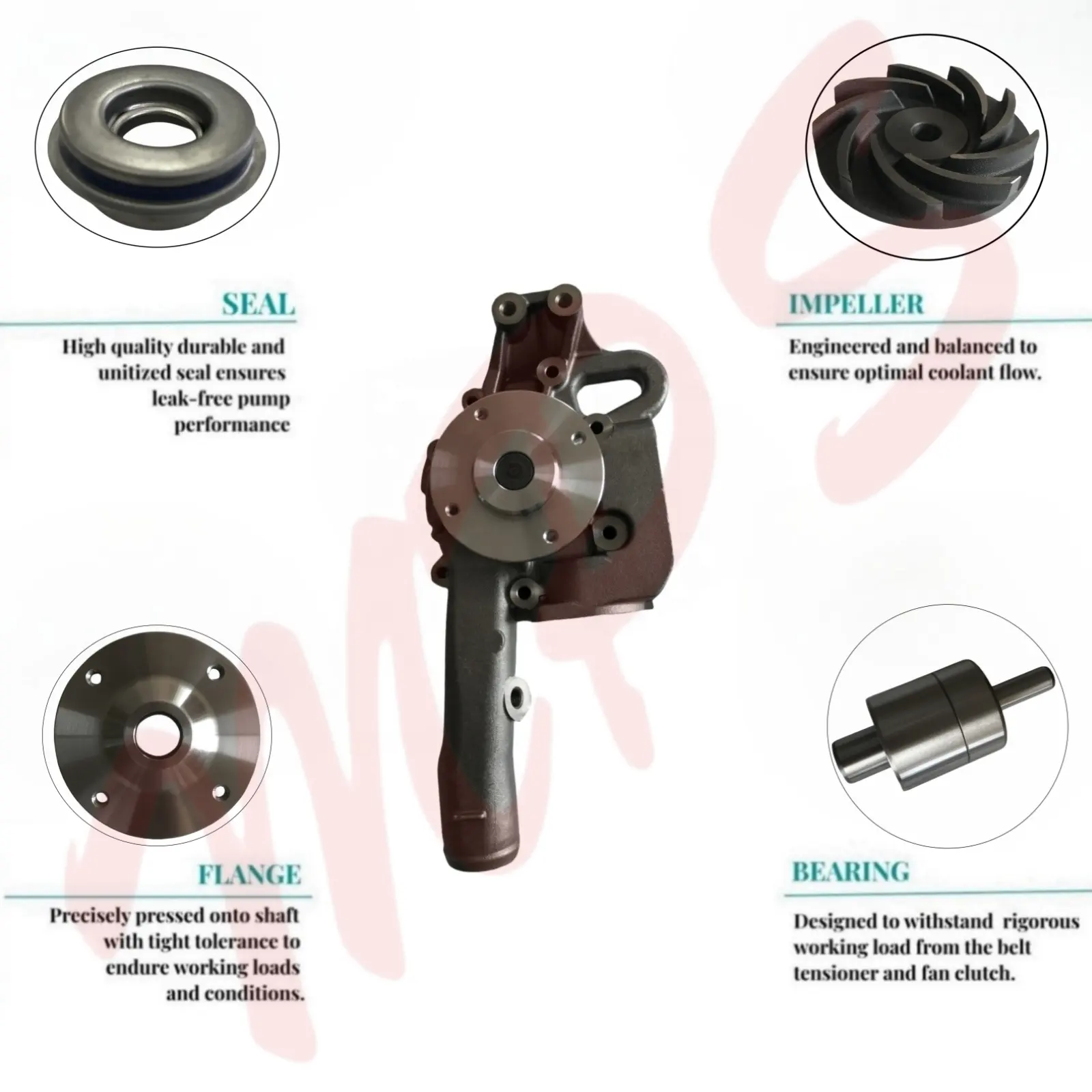 Zware Vrachtwagen Onderdelen Waterpomp 6042000701 9042000201 9042005101 A9042002601 Voor Mercedes Benz Om 906 904 924 926 La Vario