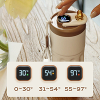 Gobelet isotherme réutilisable en acier inoxydable pour smoothies et café, avec paille, couvercle en bambou et manchon en silicone