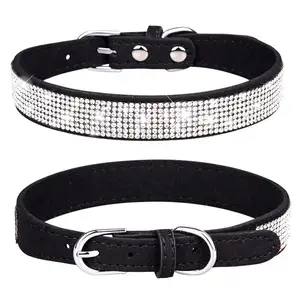 Vente chaude brillant chaud strass collier pour animaux de compagnie multi-drainage strass collier de chien collier de chat confortable coréen laine laisse pour animaux de compagnie