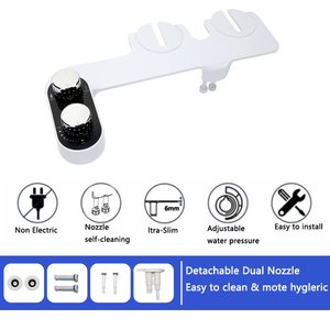 Manufacturer Toilet <strong>Bidet</strong> Shattaf <strong>Sprayer</strong> Ultra-Slim <strong>Dual</strong> Nozzle <strong>Bidet</strong> De Toilette Non Electric <strong>Bidet</strong> Toilet Attachment - Product Image 3