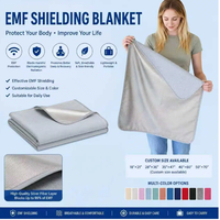 Couverture anti-ondes en tissu nickel-cuivre, 18x18 pouces, portable, petite couverture de genouillère anti-radiation pour la maison et les voyages, vente en gros